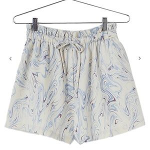 Flowered silk shorts